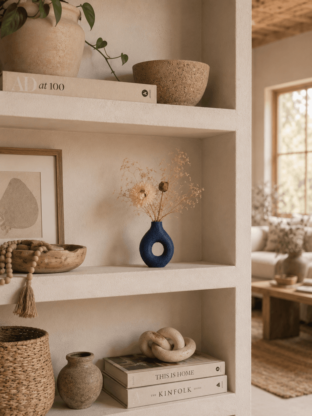 Layered Haven floral styling vignette